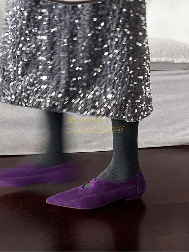 Dress Shoe Pointed - Фиолетовые замшевые туфли-лодочки с острым носком