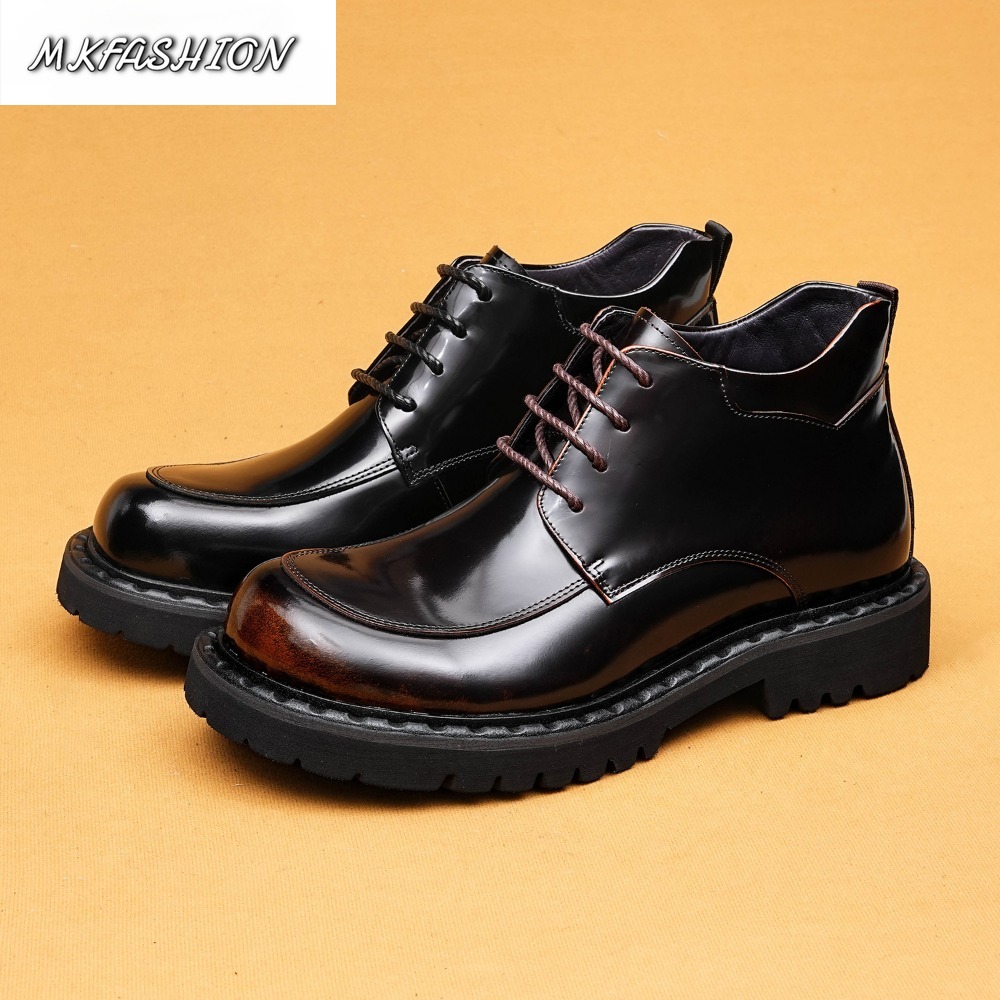 Men Shoes Formal - Мужские деловые классические ботинки из глянцевой