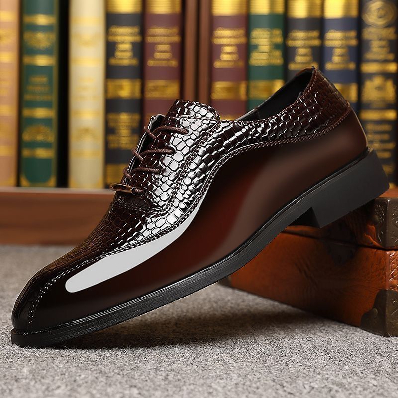 Men Shoes Formal - Мужские глянцевые лакированные туфли в британском