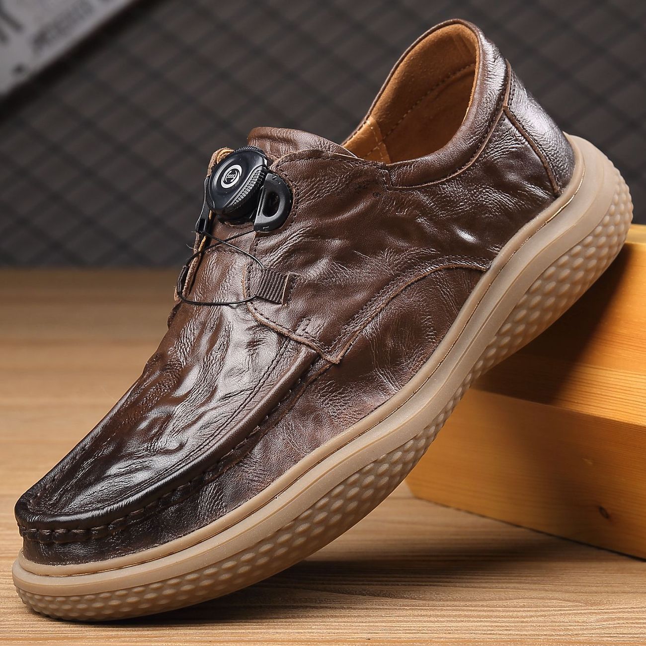 Men Shoes Louboutin - Роскошные кожаные мужские повседневные туфли с