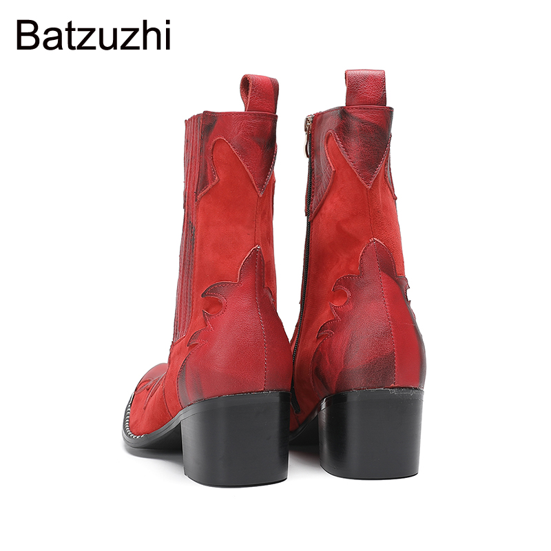 Men Shoes Red - Ботинки мужские Batzuzhi на высоком каблуке
