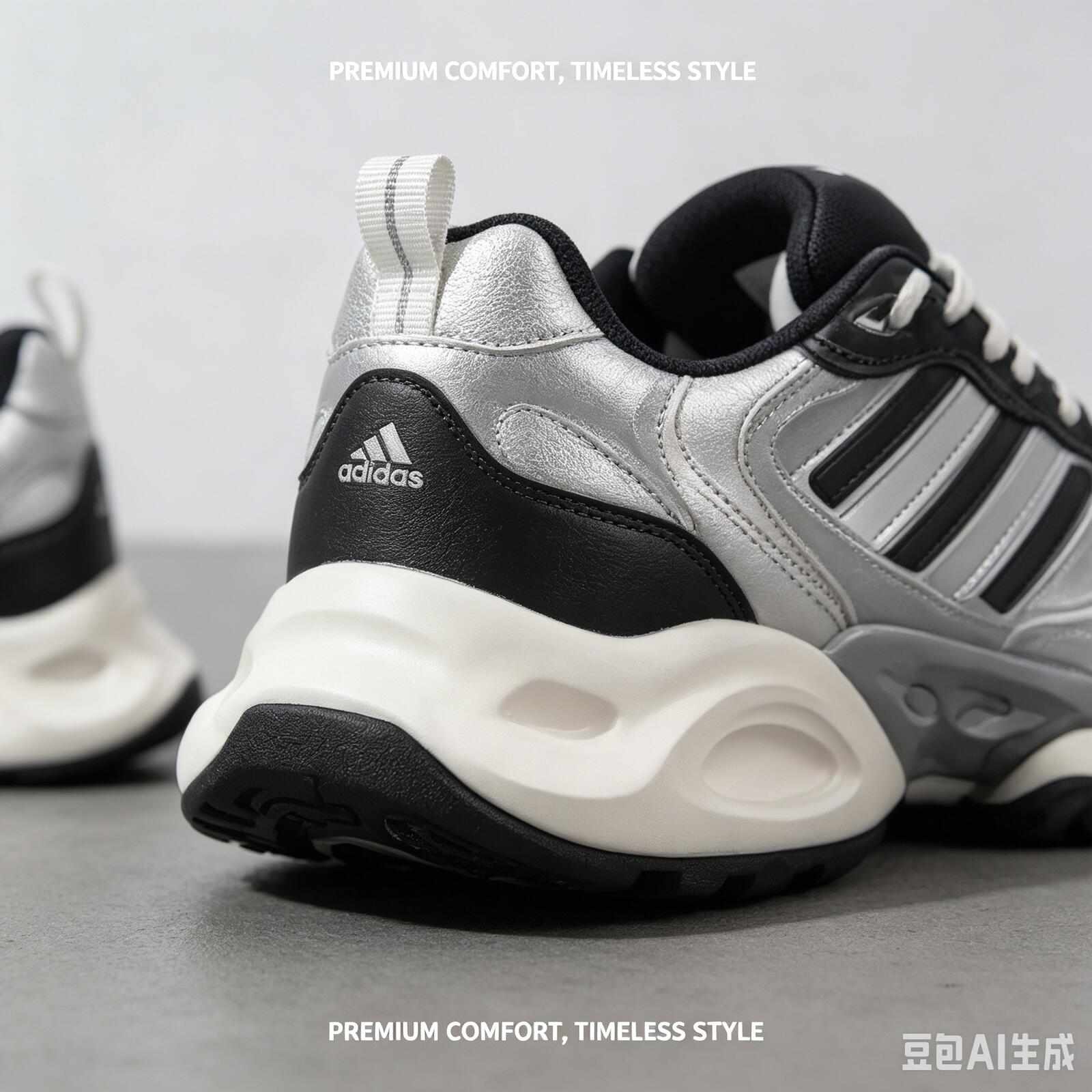 Men Shoes Running Adidas - Популярные кроссовки Adidas XLG Runner серебристо-черные