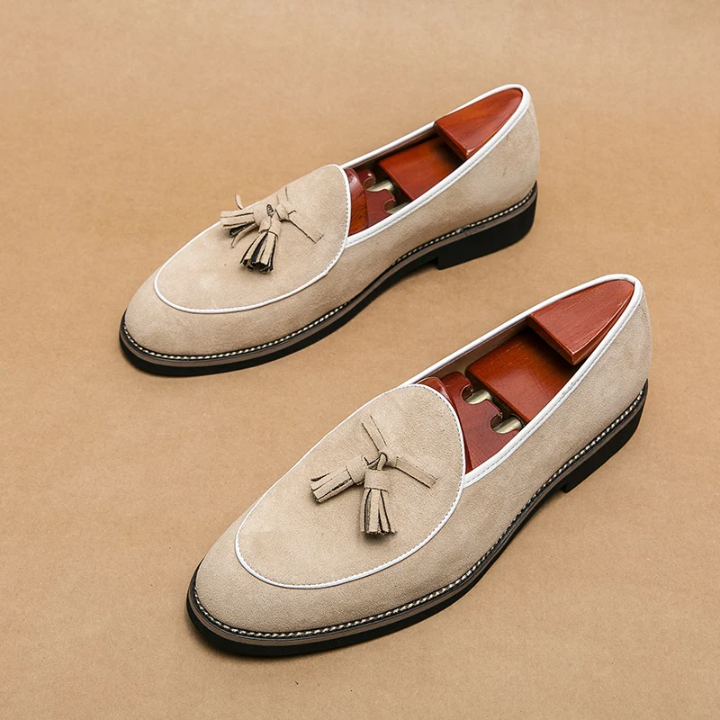 Men Shoes Louboutin - Итальянские роскошные брендовые замшевые мужские лоферы
