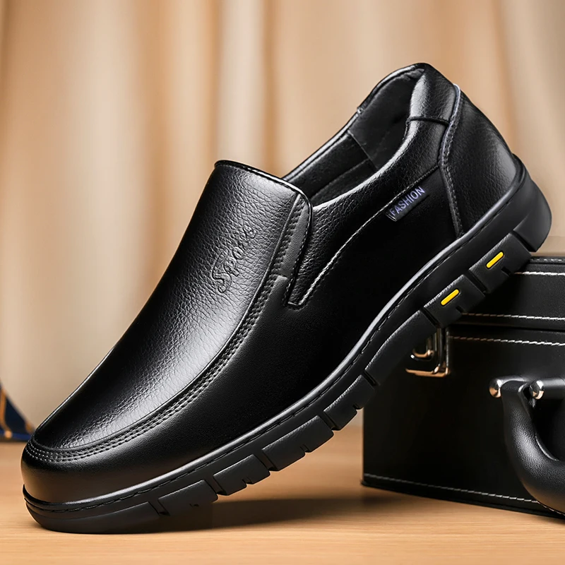 Men Shoes Louboutin - Туфли мужские кожаные без шнуровки, итальянские