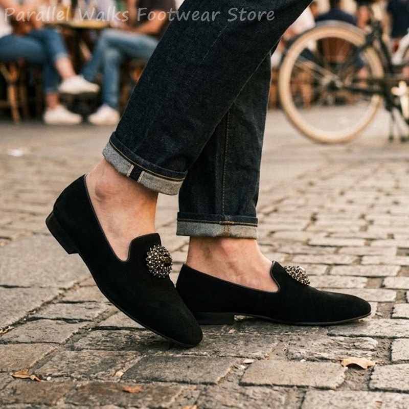 Мужские замшевые лоферы с укра – обзор и цена Men Shoes Formal