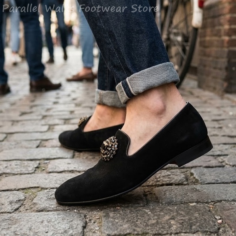 Мужские замшевые лоферы с укра – обзор и цена Men Shoes Formal