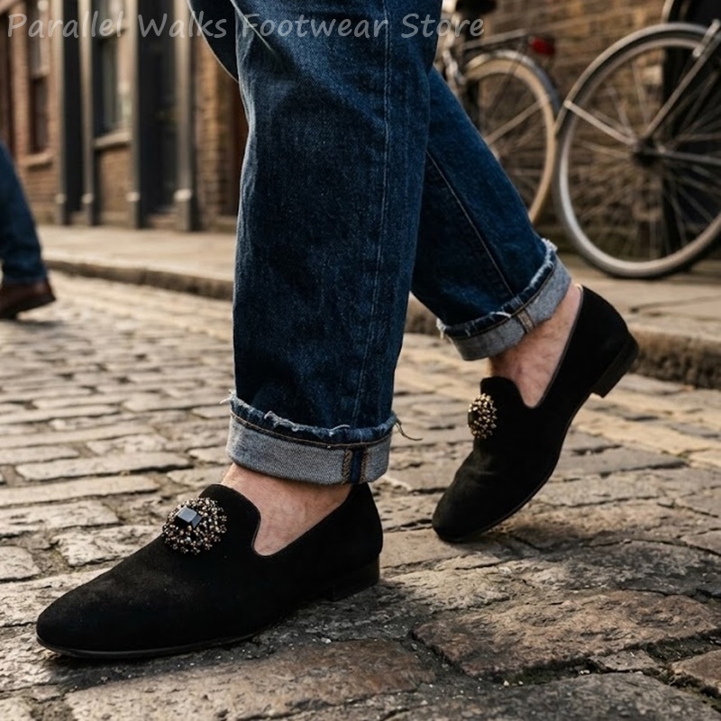 Мужские замшевые лоферы с укра – обзор и цена Men Shoes Formal