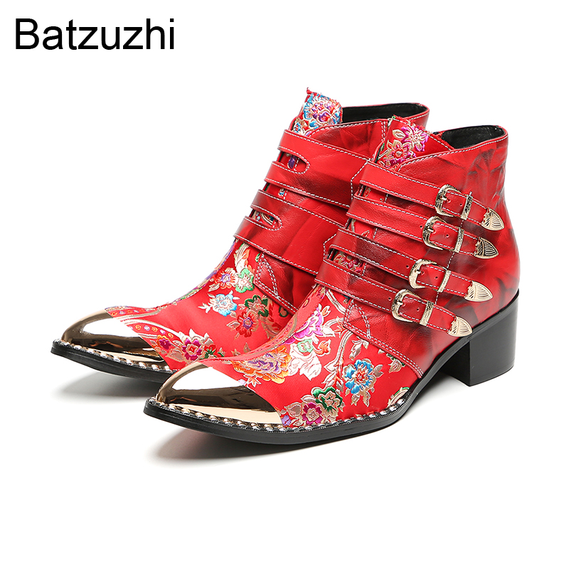 Мужские ботинки Batzuzhi красн – обзор и цена Men Shoes Red