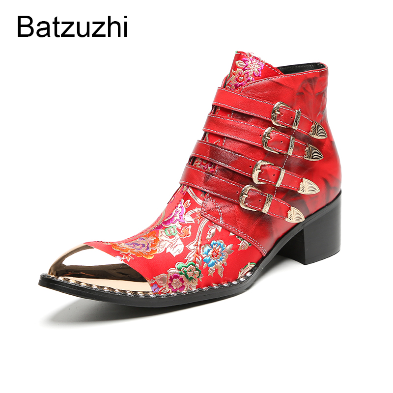 Мужские ботинки Batzuzhi красн – обзор и цена Men Shoes Red