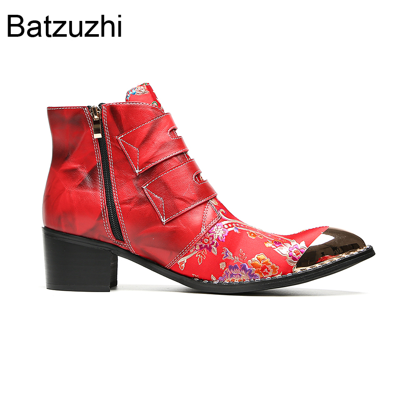 Мужские ботинки Batzuzhi красн – обзор и цена Men Shoes Red
