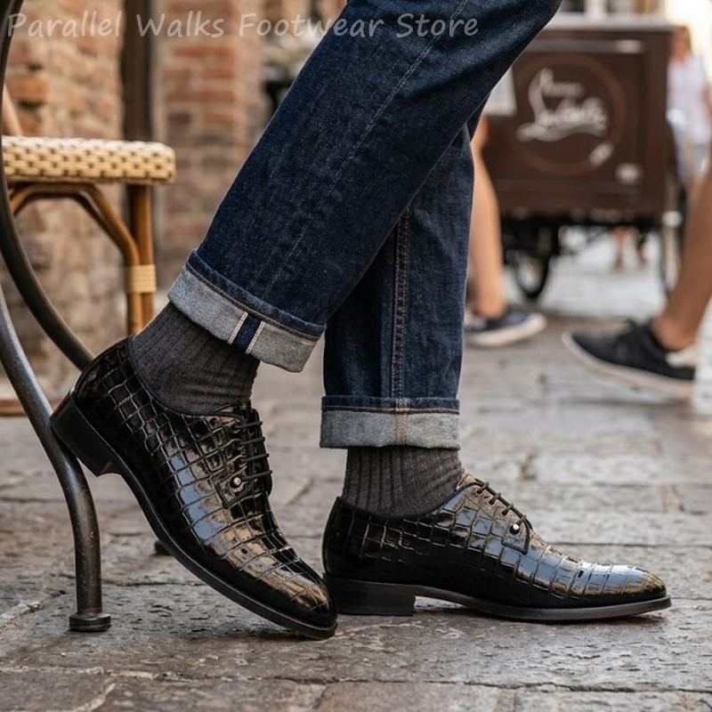 Мужские оксфорды из лакированн – обзор и цена Men Shoes Formal