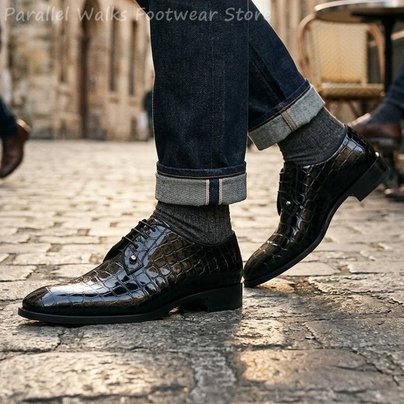 Мужские оксфорды из лакированн – обзор и цена Men Shoes Formal