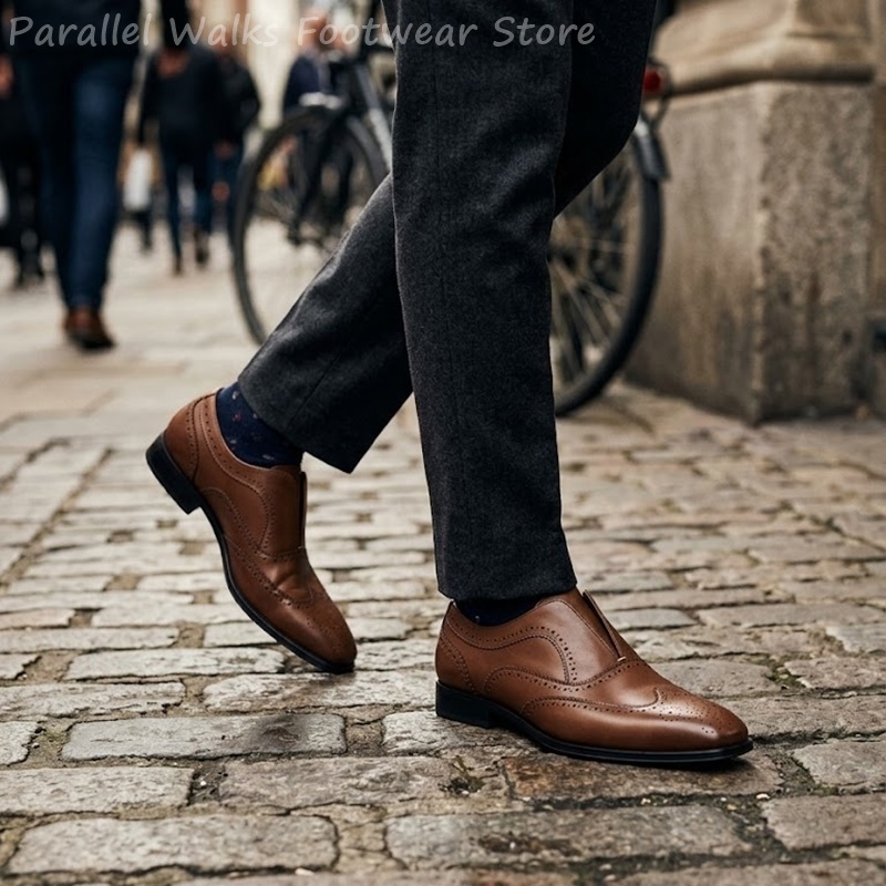 Мужские коричневые кожаные туф – обзор и цена Men Shoes Formal